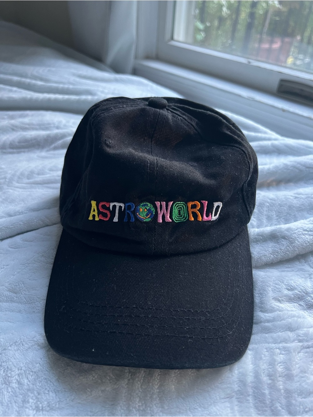 ASTROWORLD Embroidered Black Baseball Cap